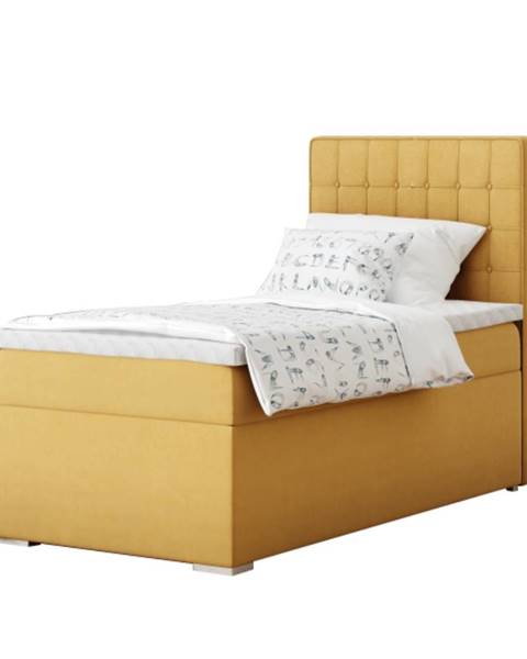 Žltá posteľ Kondela