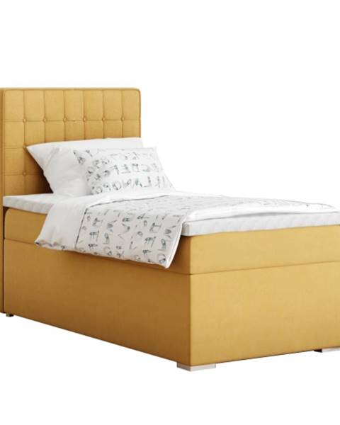 Žltá posteľ Kondela