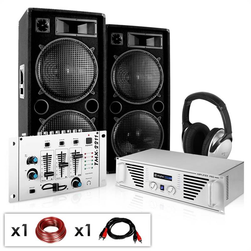 Electronic-Star Electronic-Star DJ PA set "N.Y. Fireblade" zosilňovač, reproduktory, mixážny