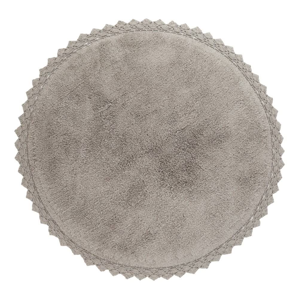 Nattiot Sivý prateľný okrúhly koberec ø 110 cm Perla - Nattiot